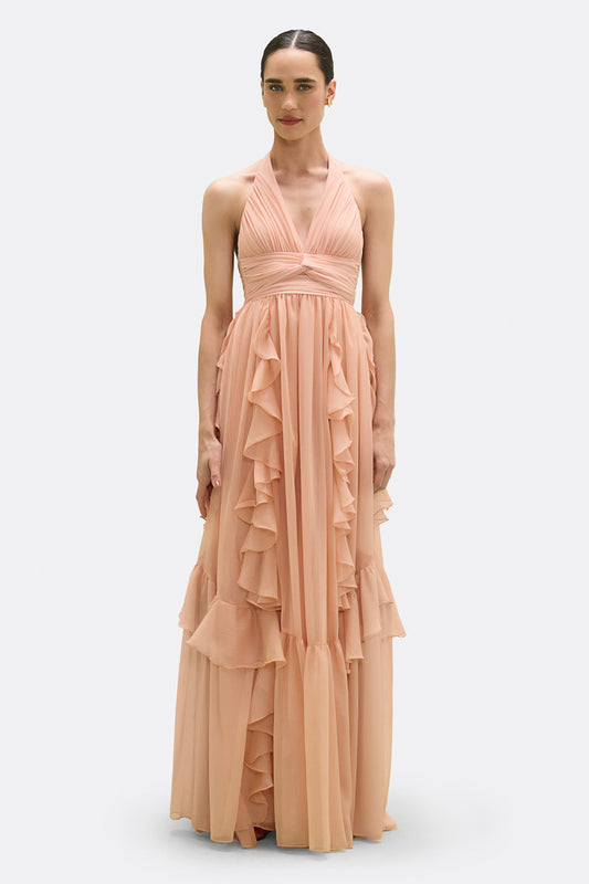 CHIFFON DAYDREAM PLUNGE GOWN