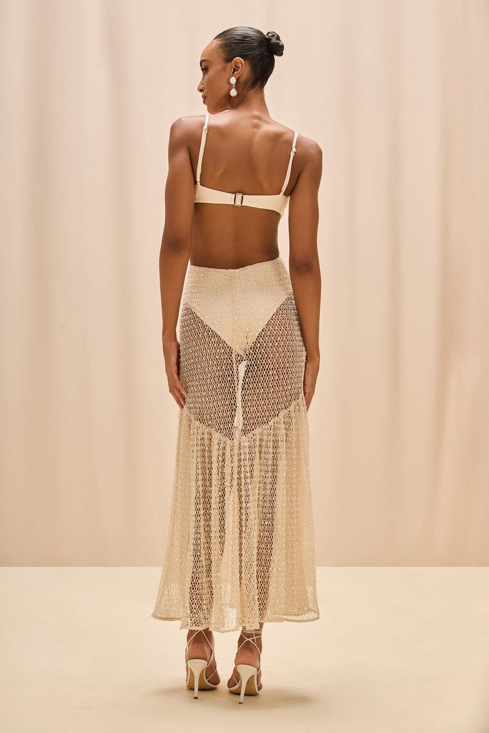 CROCHET BLOOM CUT OUT BEACH DRESS