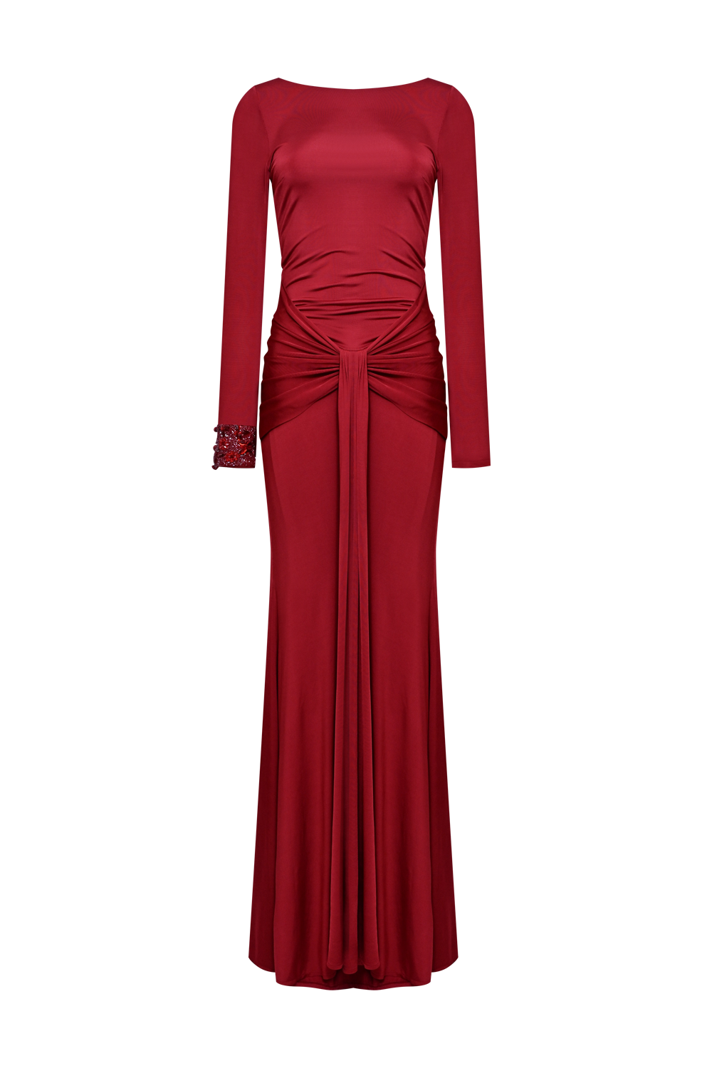 PatBO | Intensity Jersey Long Sleeve Gown | M | Red PatBO | Intensity Jersey Long Sleeve Gown | M | Red