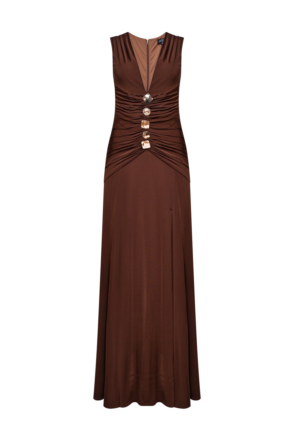 MOONLIT JERSEY PLUNGE GOWN