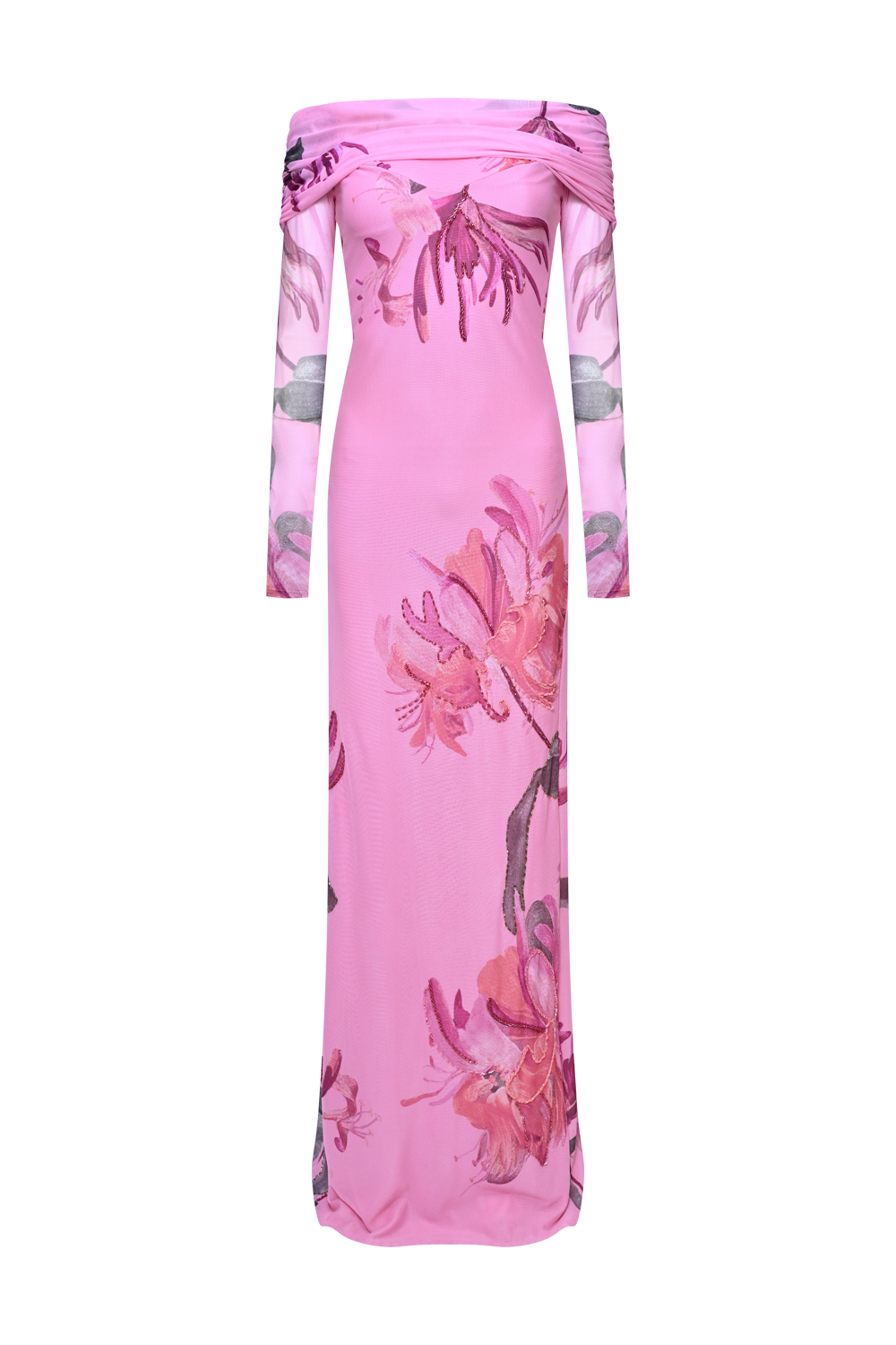 HONEY FLOWER TULLE MAXI DRESS