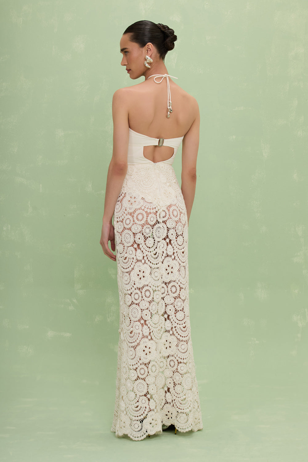 GAL EMBROIDERY MAXI DRESS