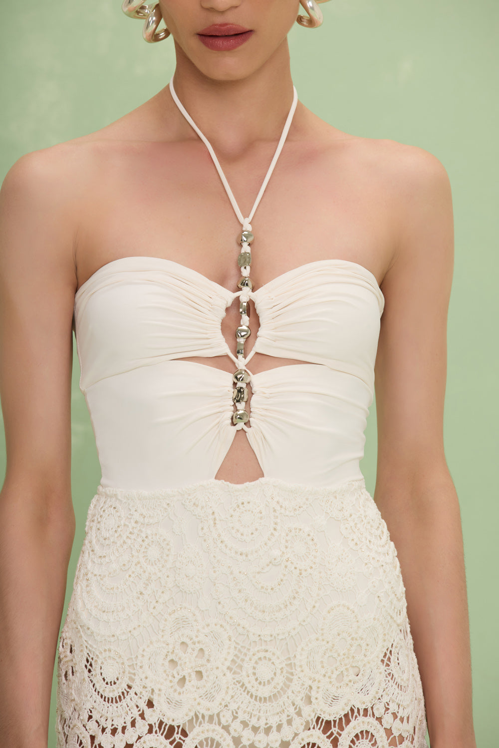GAL EMBROIDERY MAXI DRESS