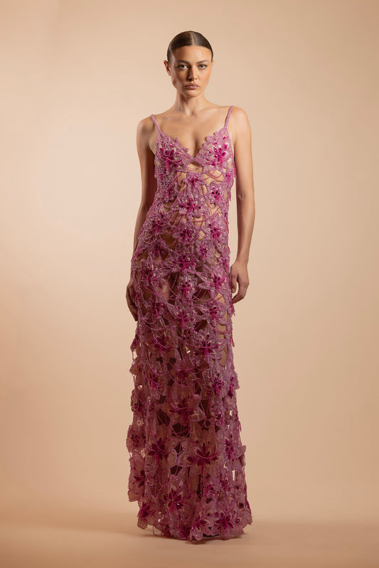 AMELIA EMBROIDERY MAXI DRESS