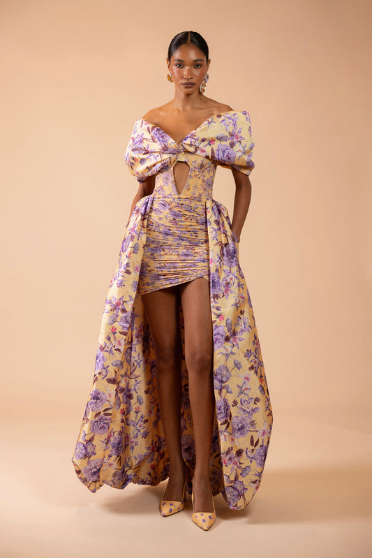 PEONY DOTS MAXI DRESS (RUNWAY)