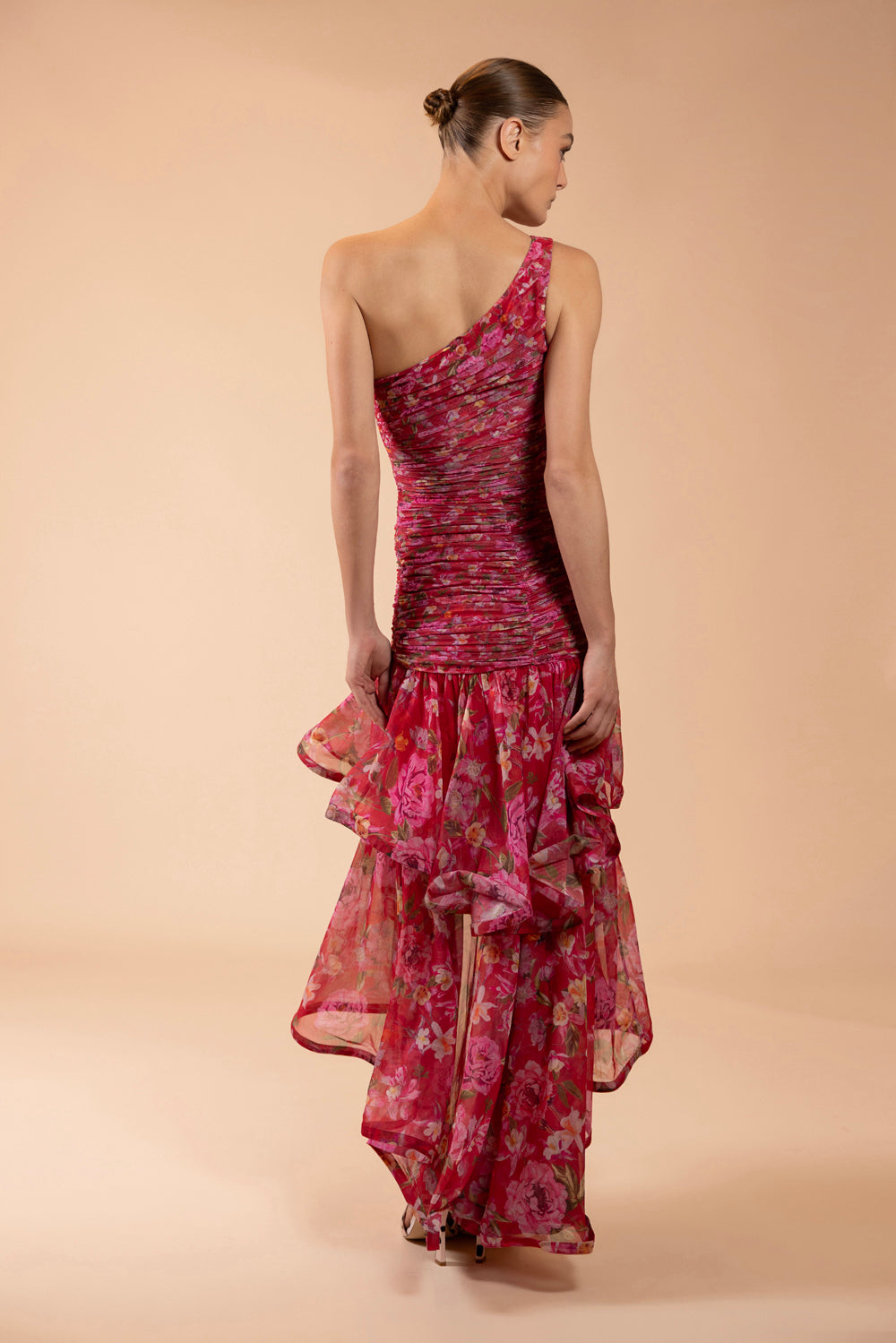 PEONY ASYMMETRICAL MAXI DRESS (RUNWAY)