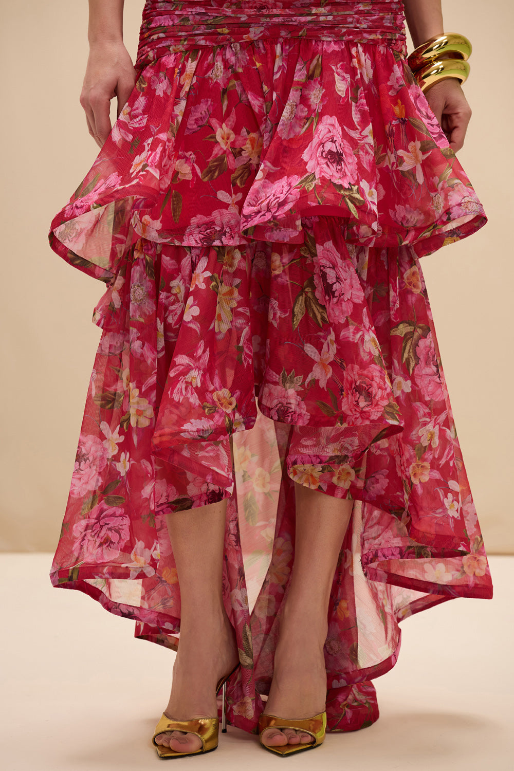 PEONY ASYMMETRICAL MAXI DRESS (RUNWAY)