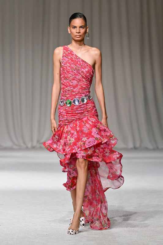 PEONY ASYMMETRICAL MAXI DRESS (RUNWAY)