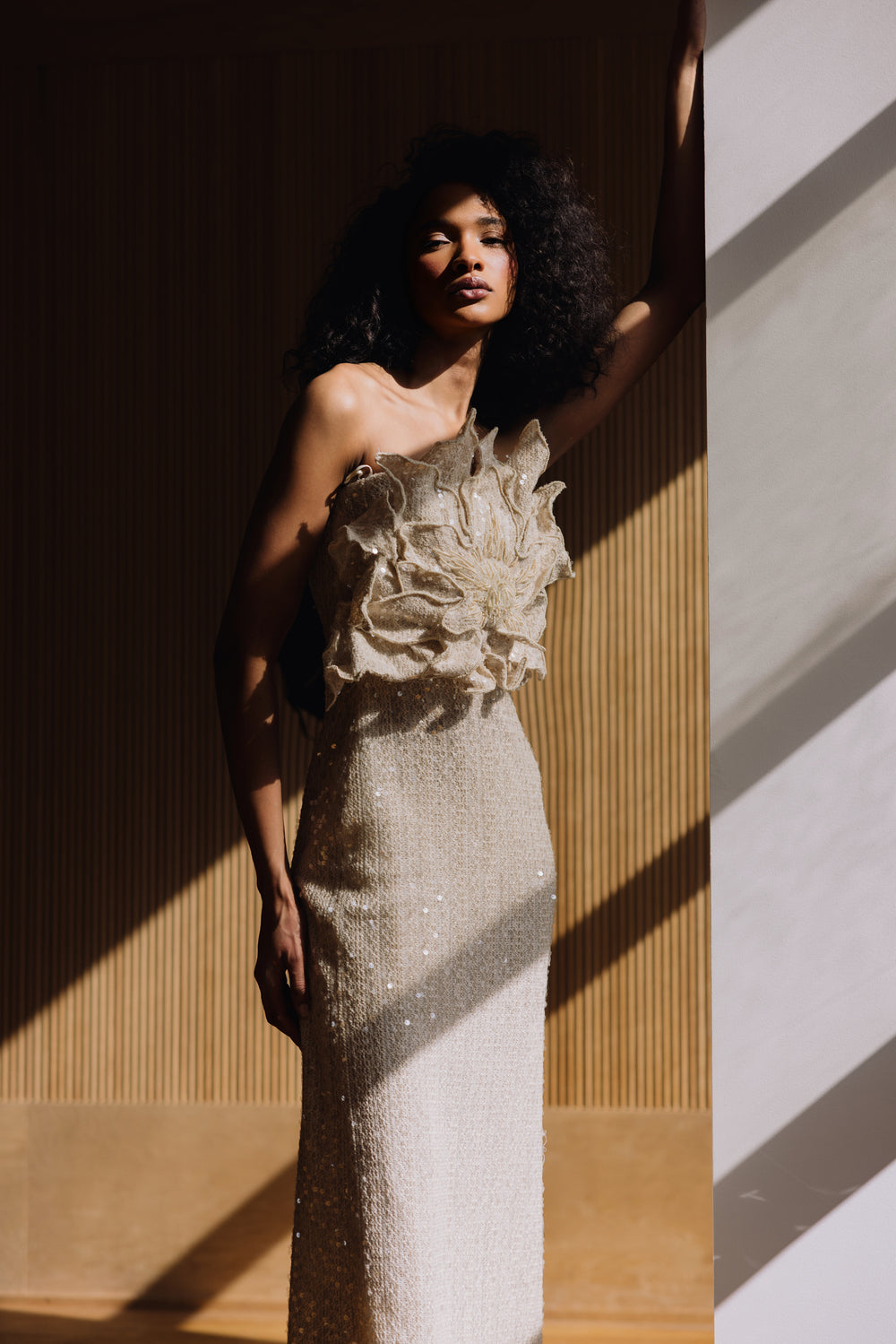 IARA CROCHET FLOWER MAXI DRESS