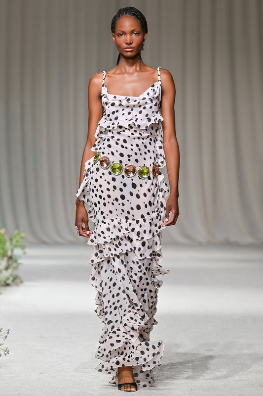 PEONY DOTS MAXI DRESS (RUNWAY)