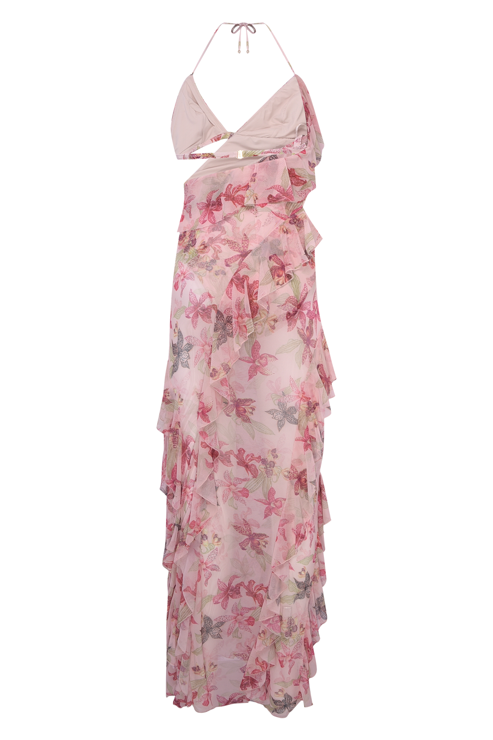 ORCHID BLOOM CUT-OUT BEACH DRESS