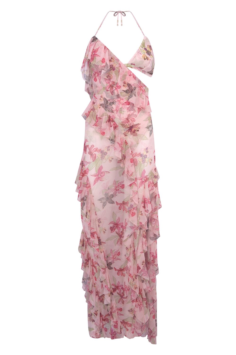 ORCHID BLOOM CUT-OUT BEACH DRESS