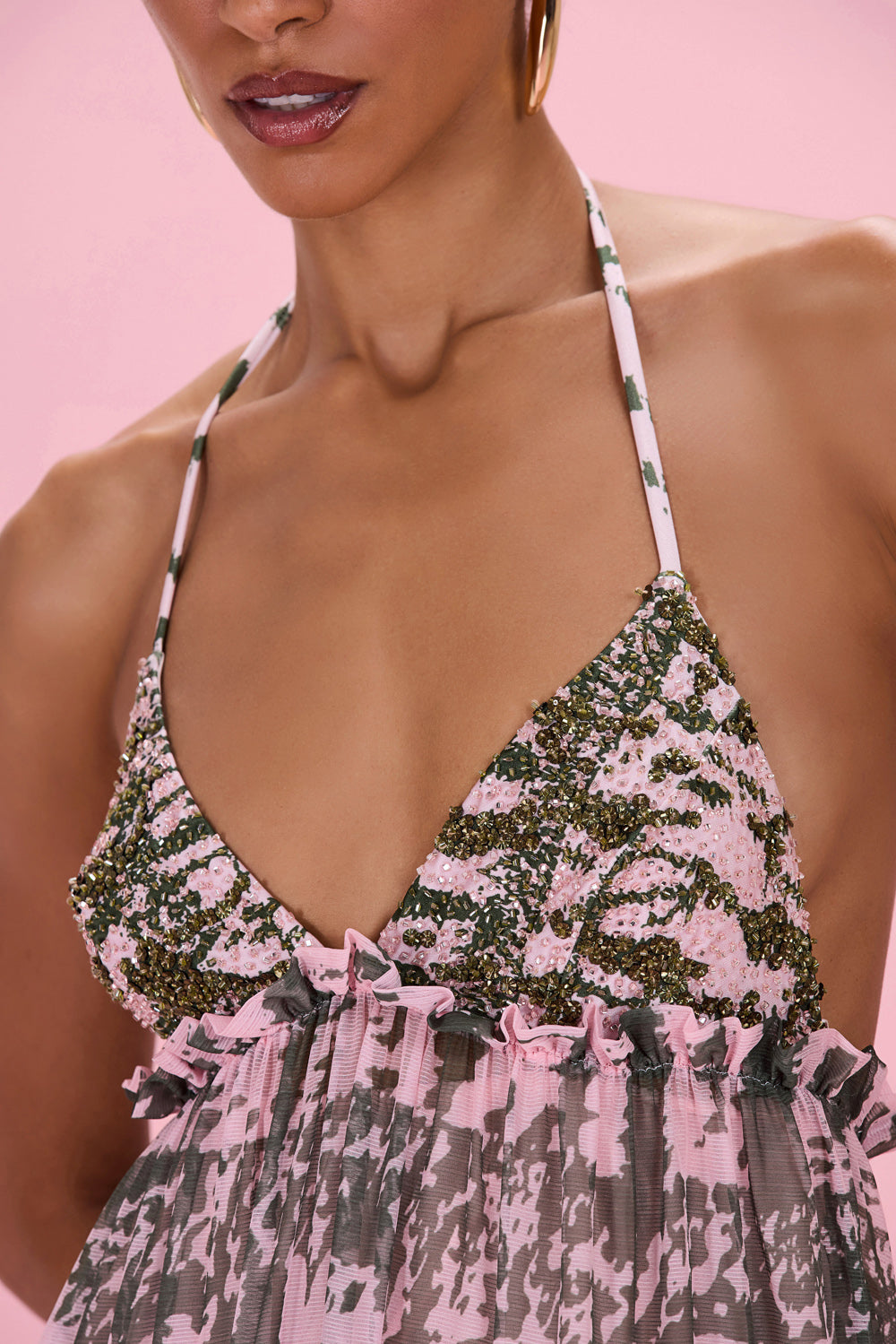 BOTANIC STRIPE MAXI DRESS