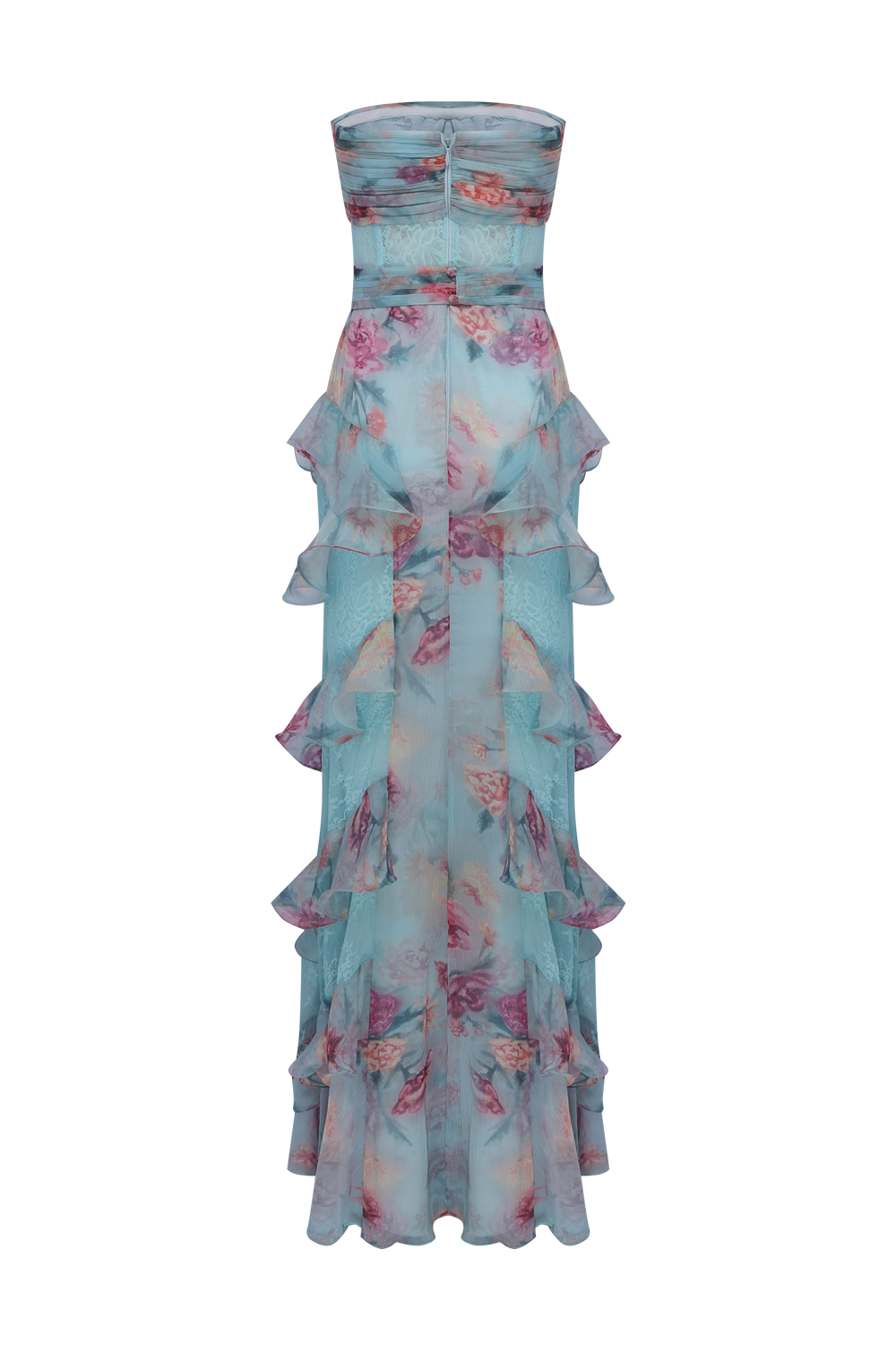 FLORA MIST BUSTIER MAXI DRESS