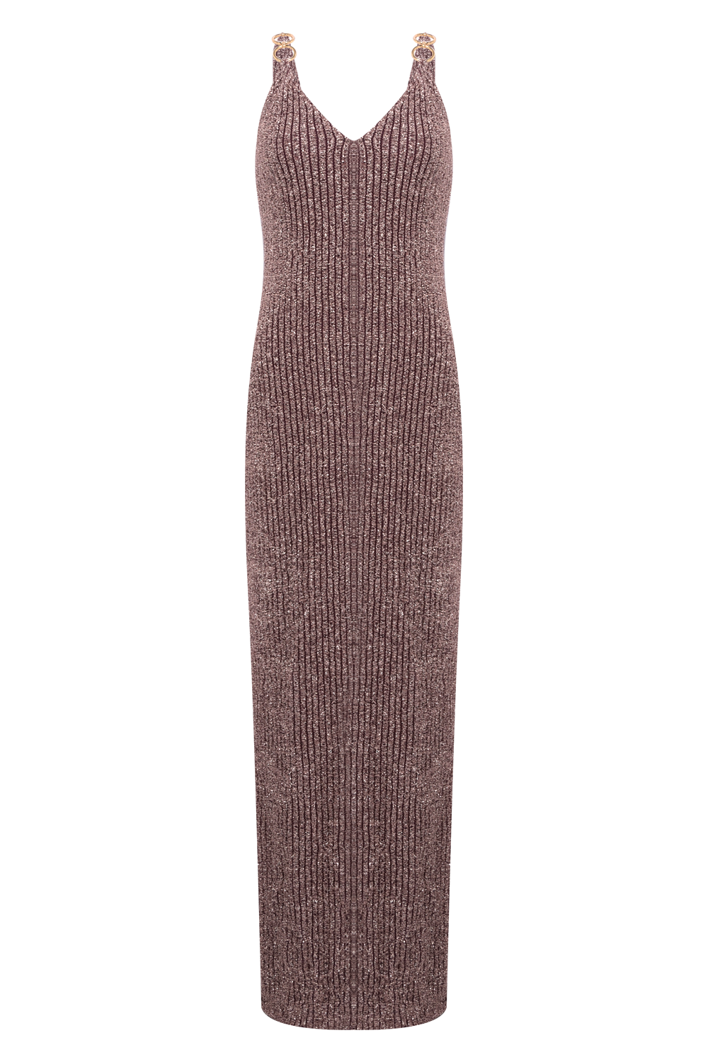 GROOVY KNIT PLUNGE MAXI DRESS