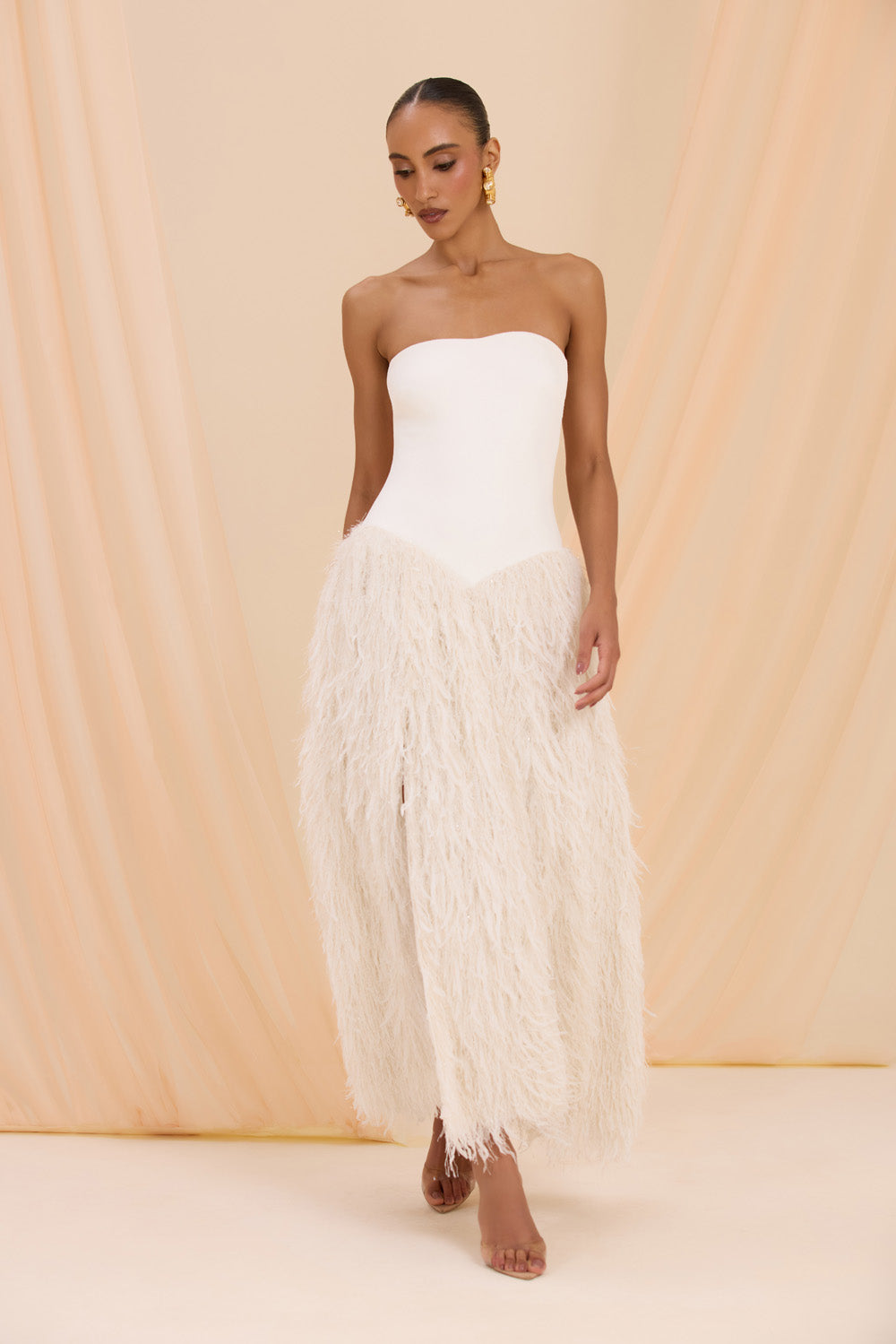 LUCIA FRINGE MIDI DRESS