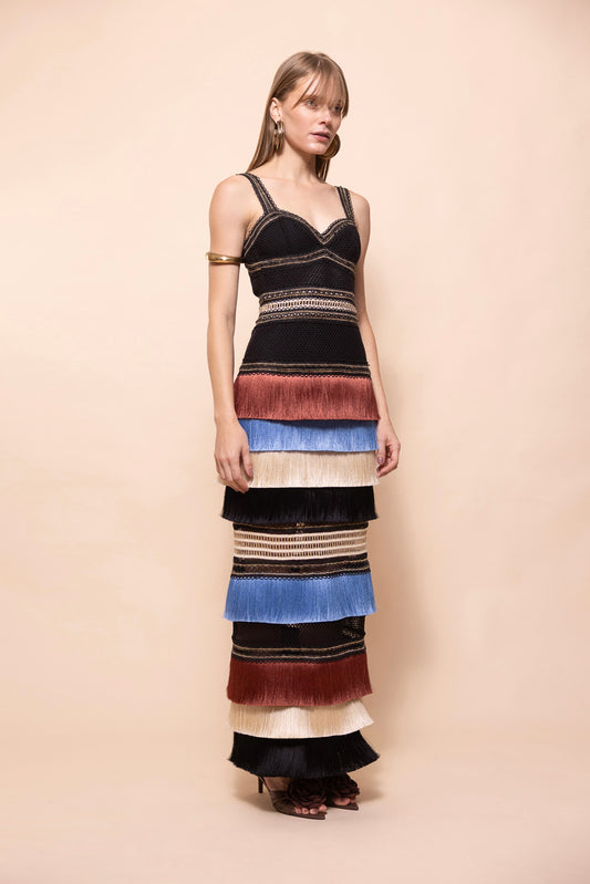 Rita Fringe Maxi Dress