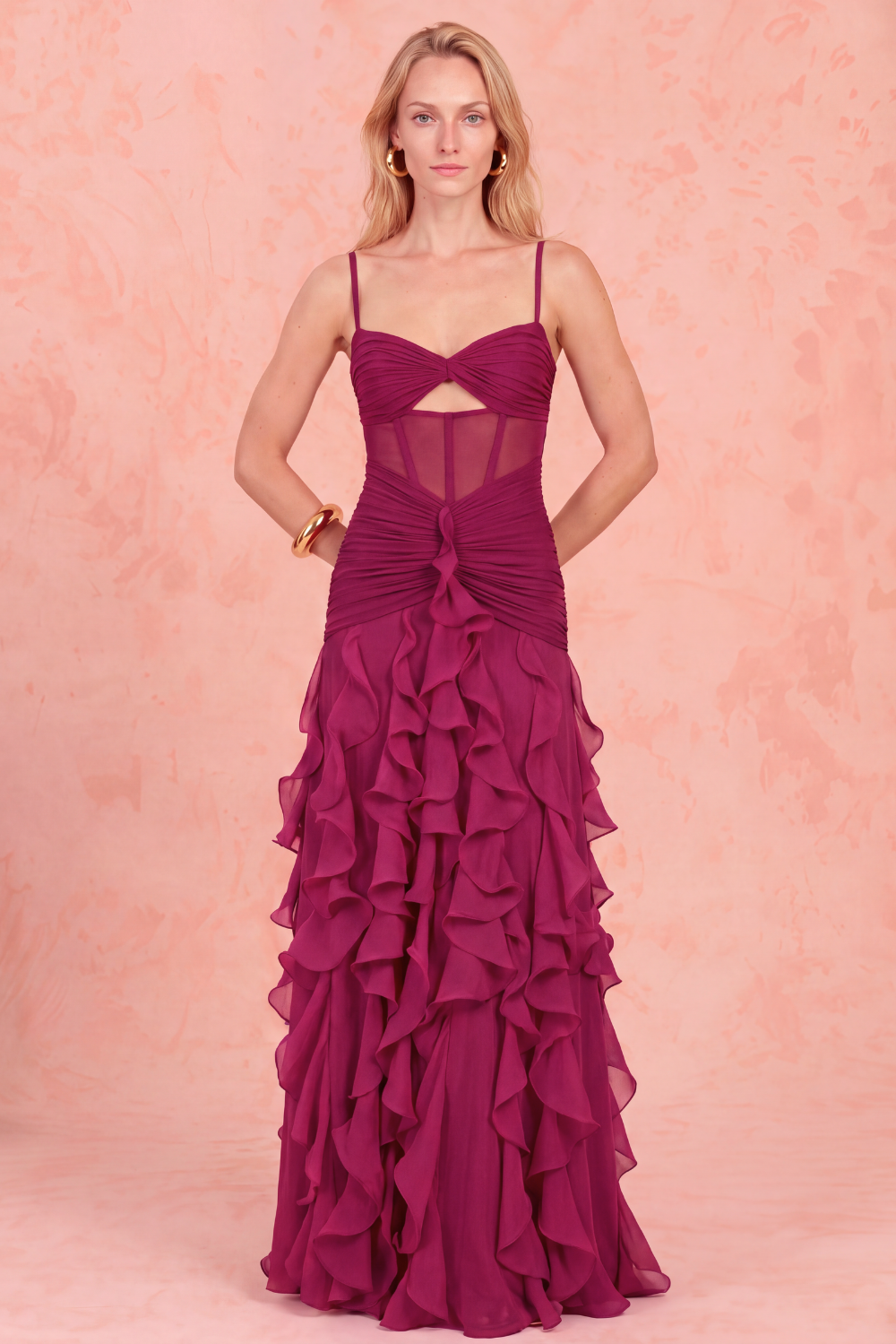 CHIFFON GLORIA MAXI DRESS