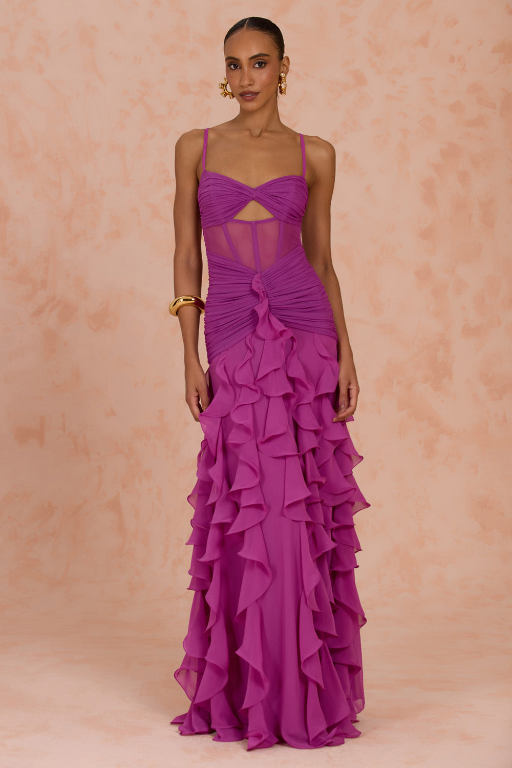 CHIFFON GLORIA MAXI DRESS