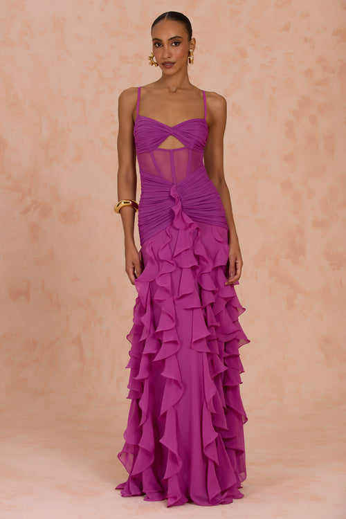 CHIFFON GLORIA MAXI DRESS