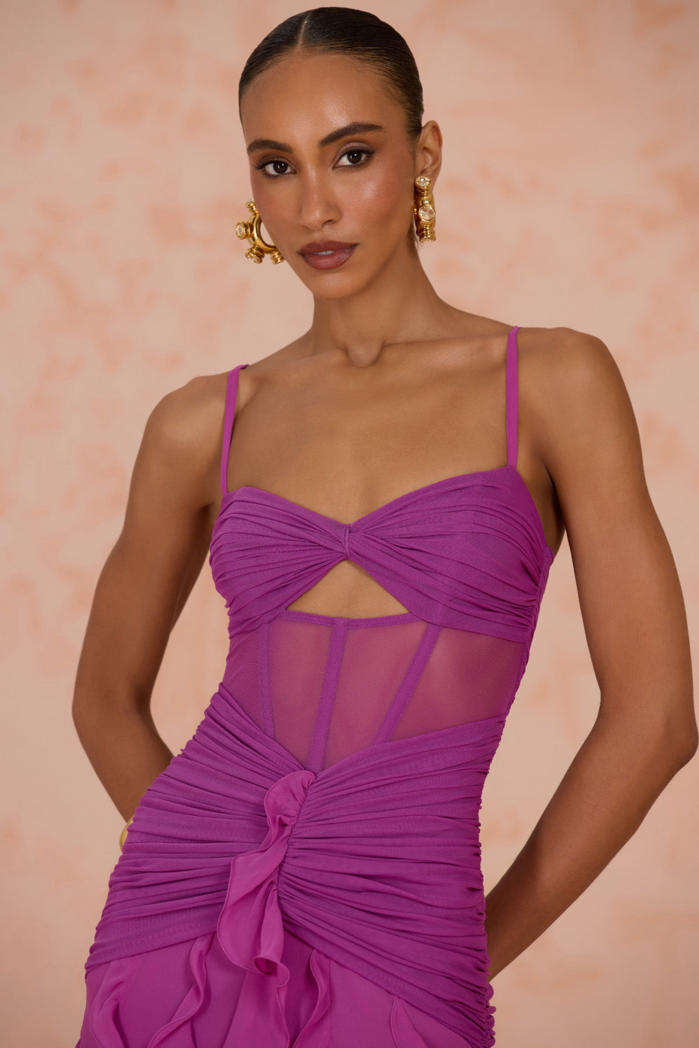 CHIFFON GLORIA MAXI DRESS