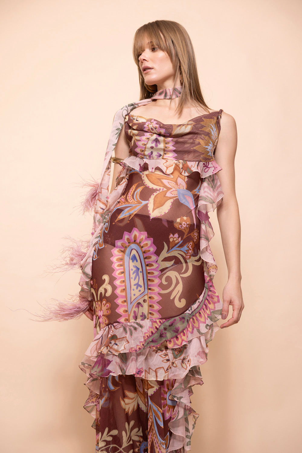 Boho Slim-Fit Gown