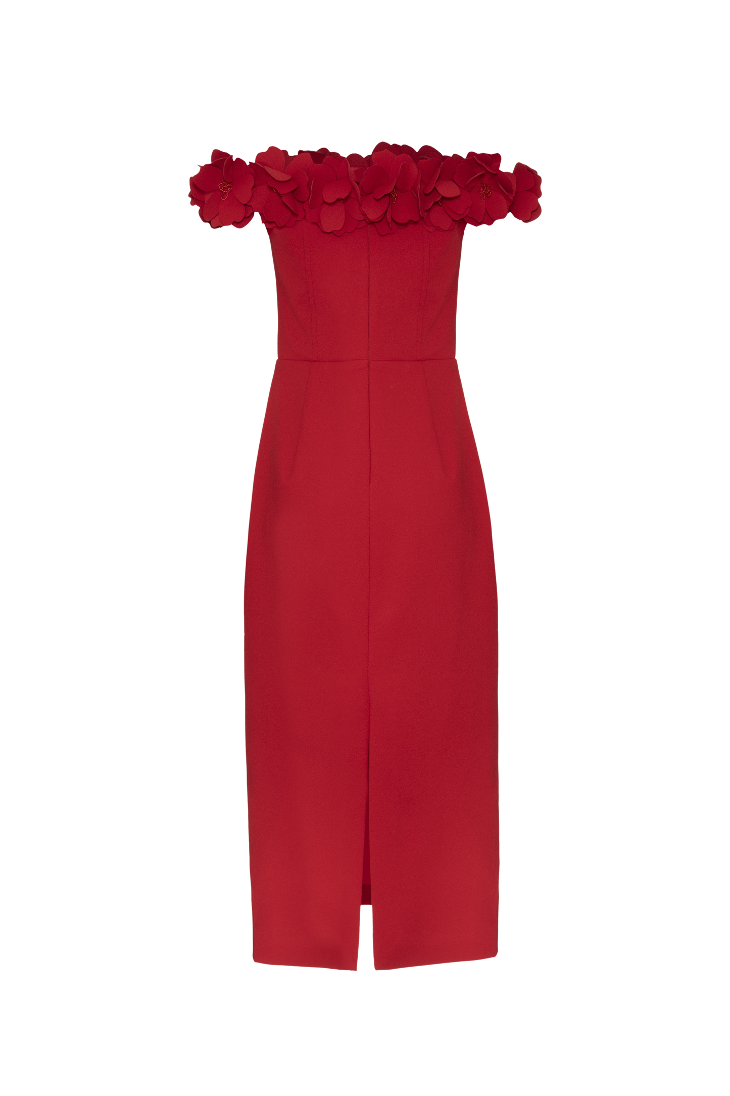 LIGHT SPOT CREPE MIDI DRESS