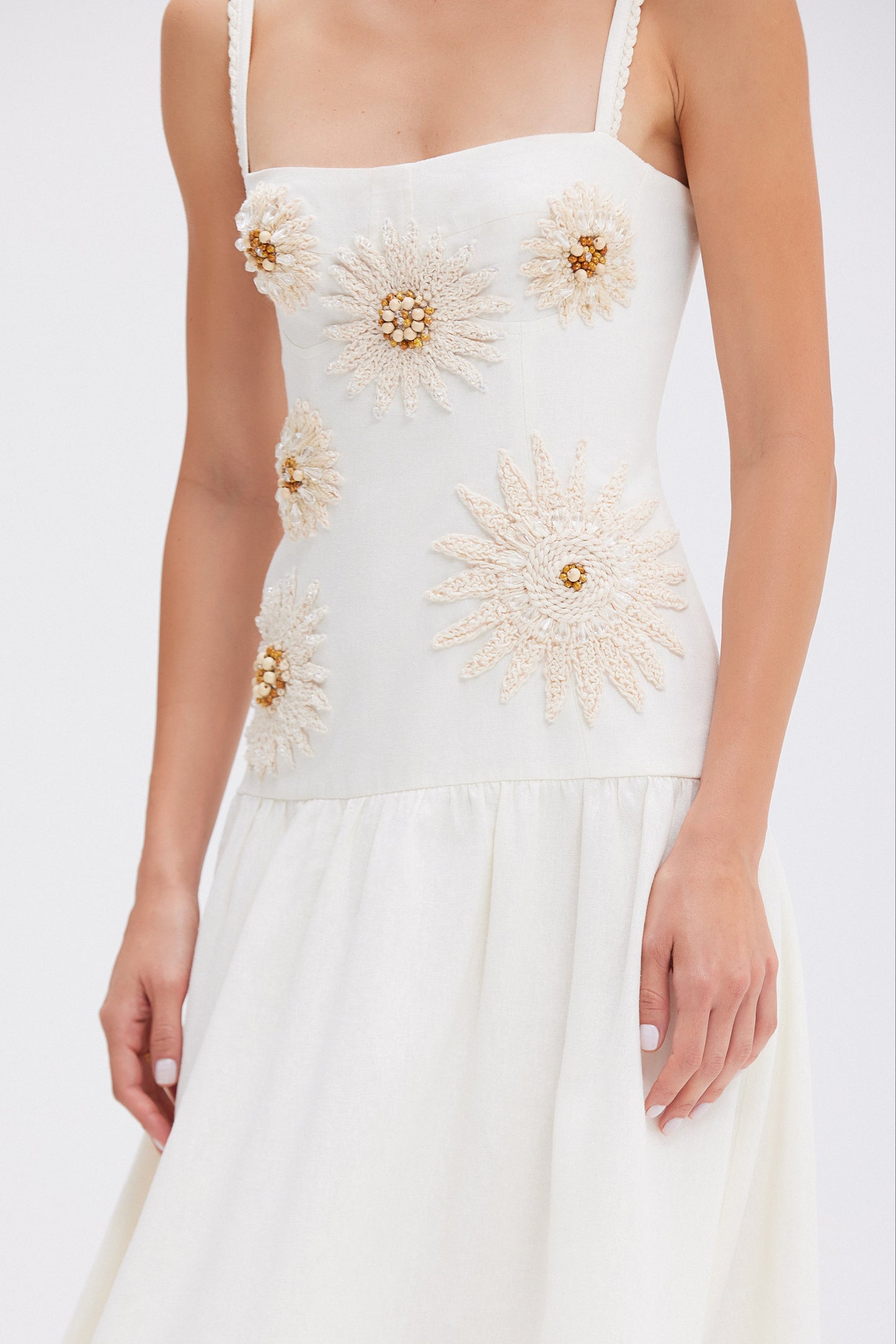 TROPIC LINEN MIDI DRESS