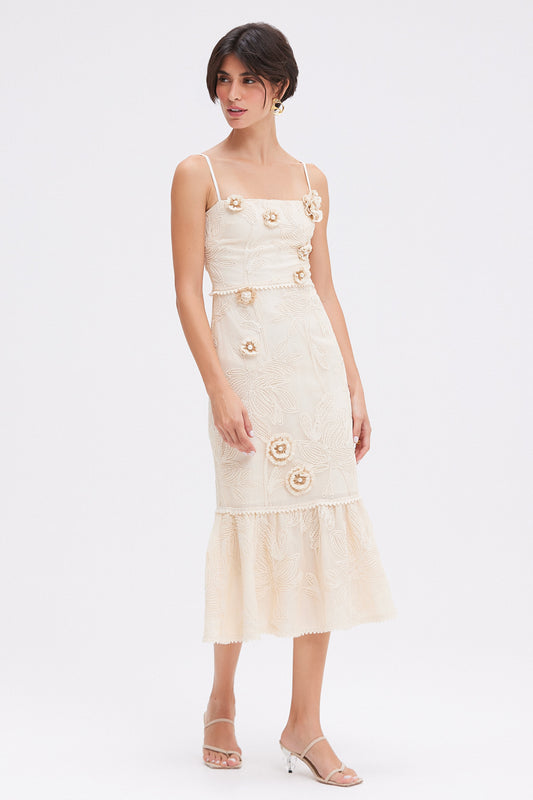 JOY LACE MIDI DRESS