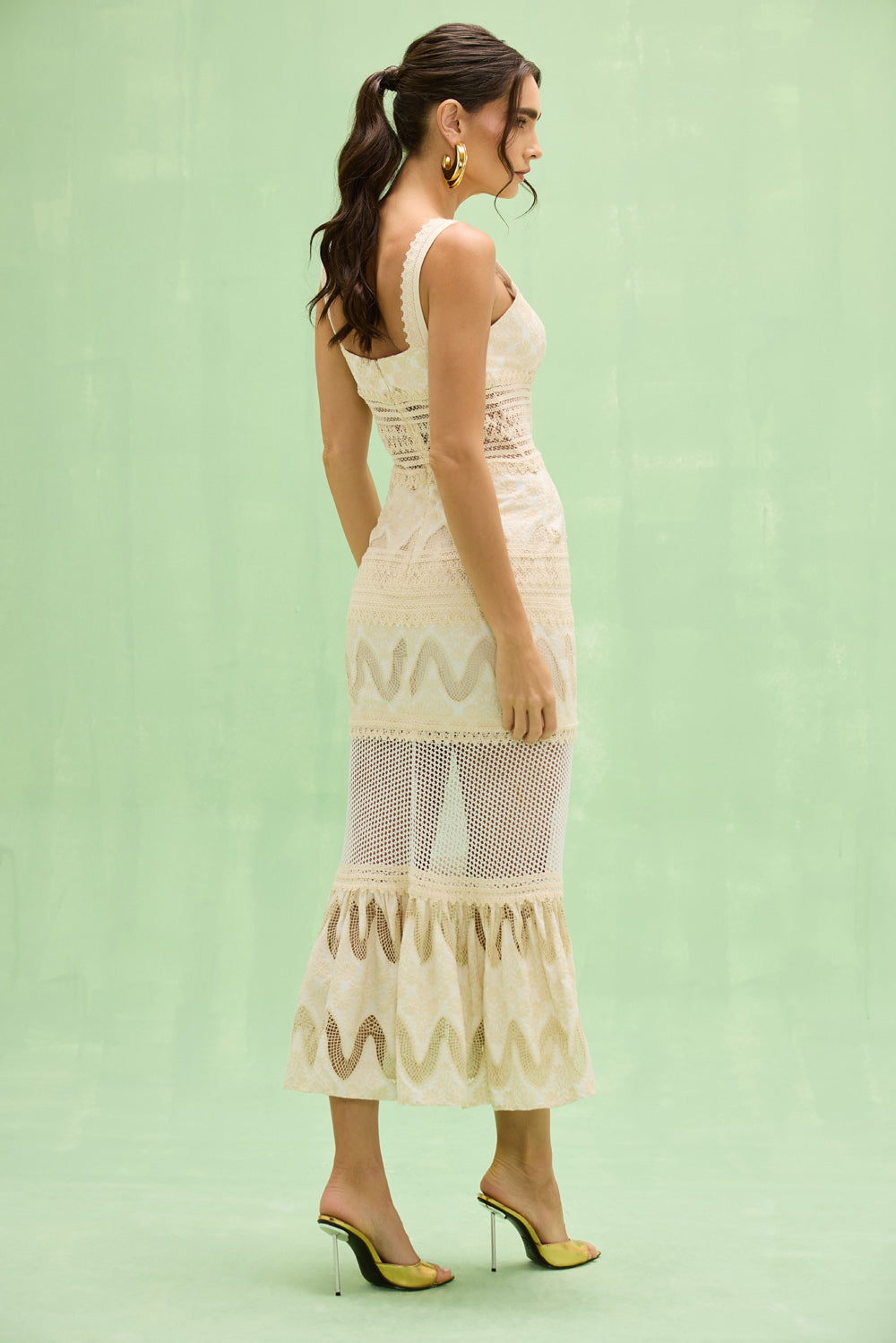 FLORA LACE MIDI DRESS