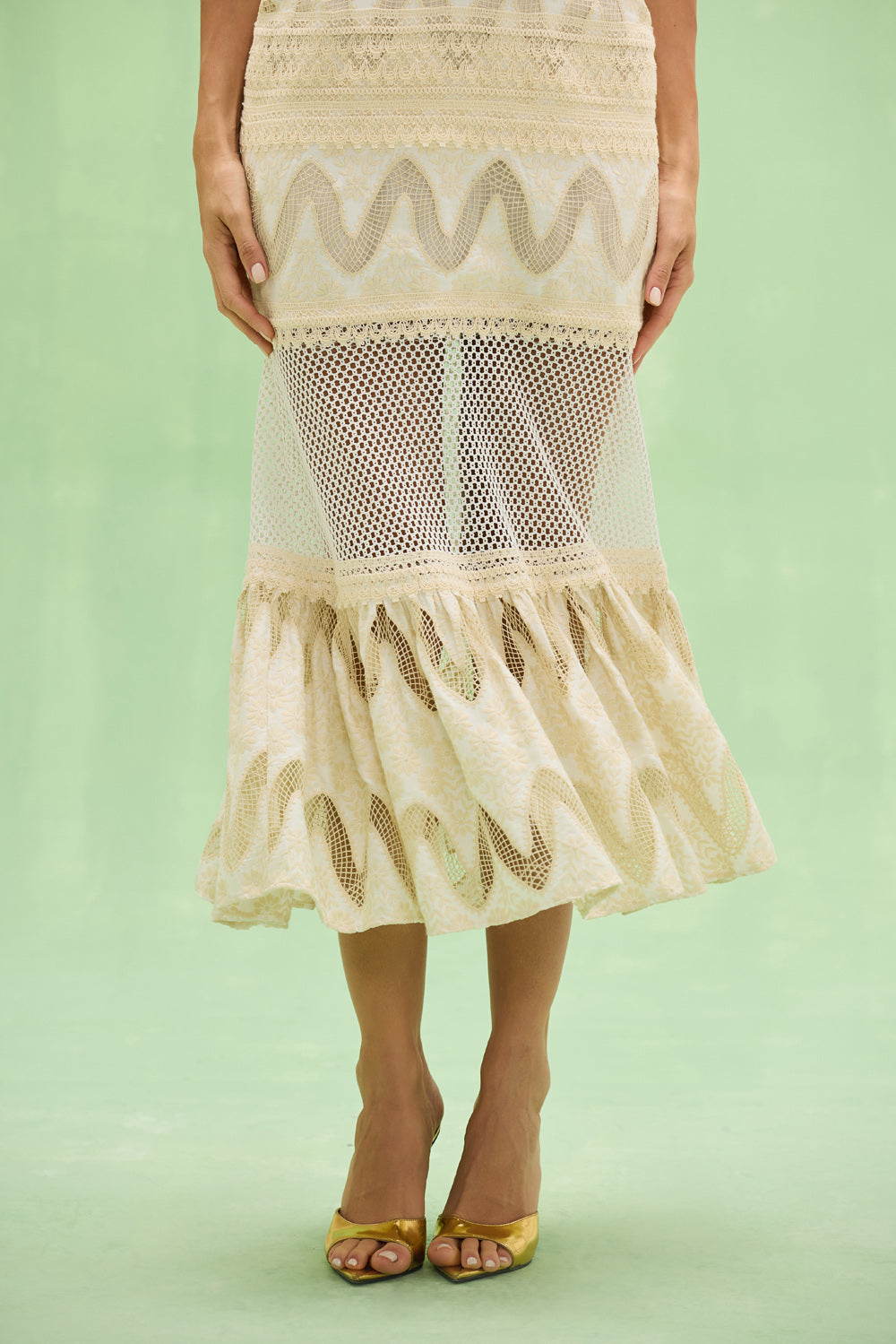 FLORA LACE MIDI DRESS