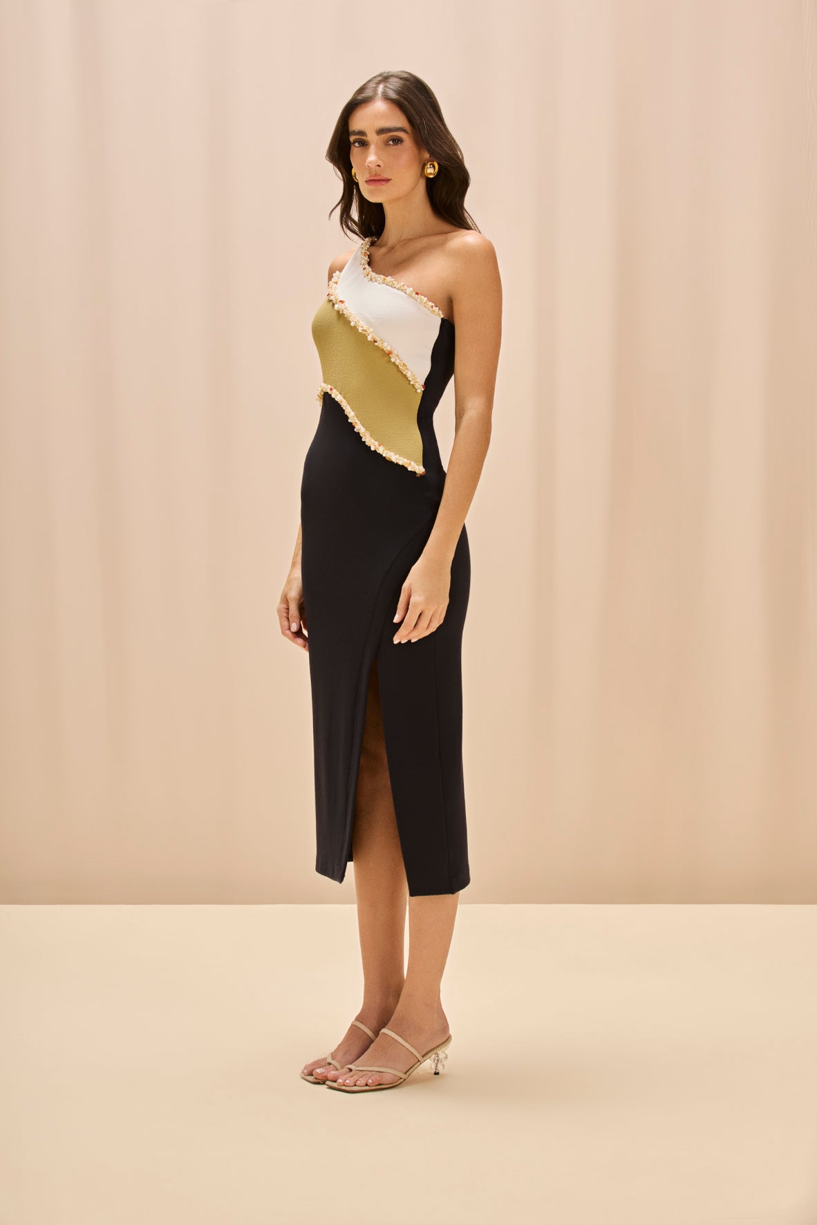 JADE KNIT COLORS MIDI DRESS