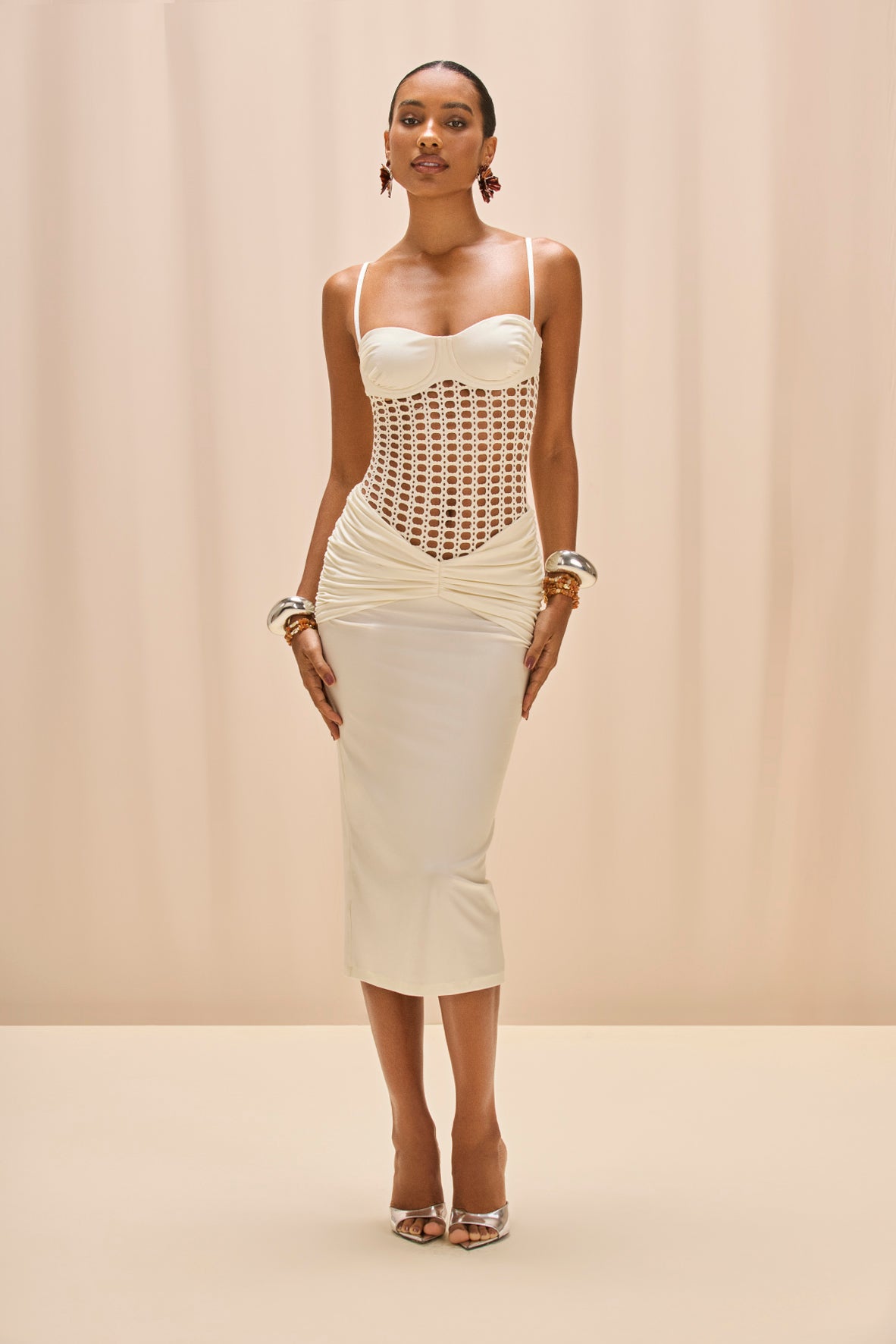 SELENE MESH UNDERWIRE BEACH DRESS