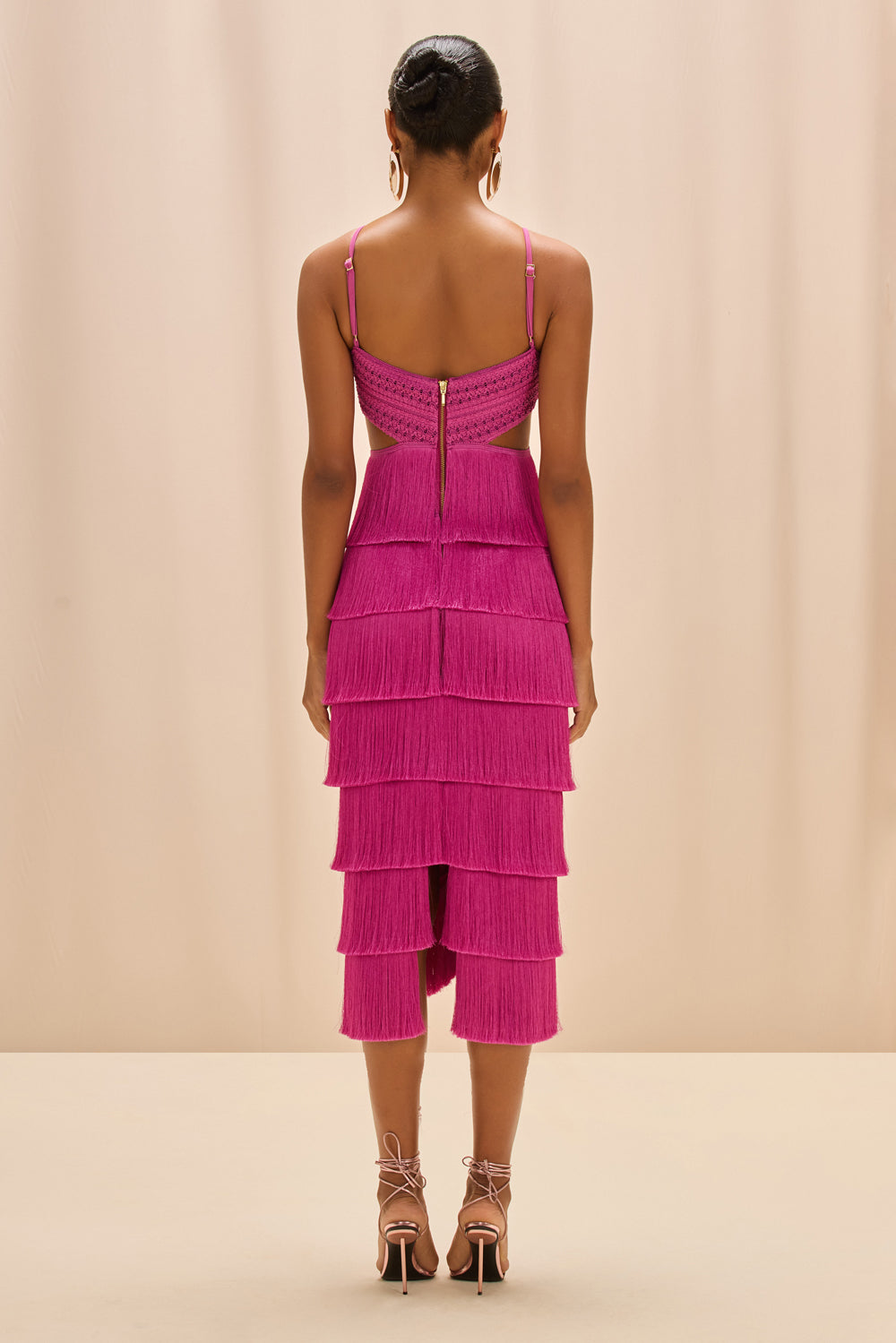 LYA FRINGE MIDI DRESS