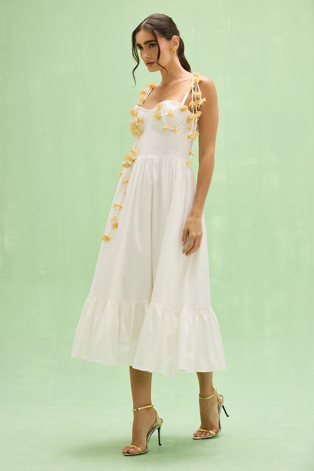 TRICOLINE LOTUS MIDI DRESS