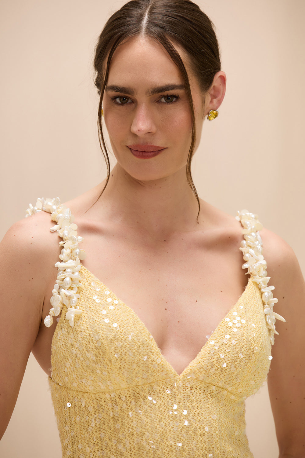 IARA CROCHET FLOWERS MIDI DRESS