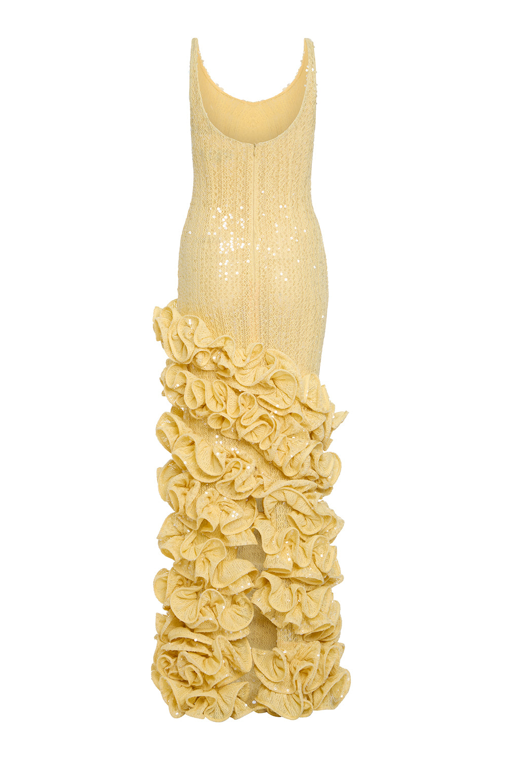 IARA CROCHET RUFFLE MIDI DRESS (RUNWAY)