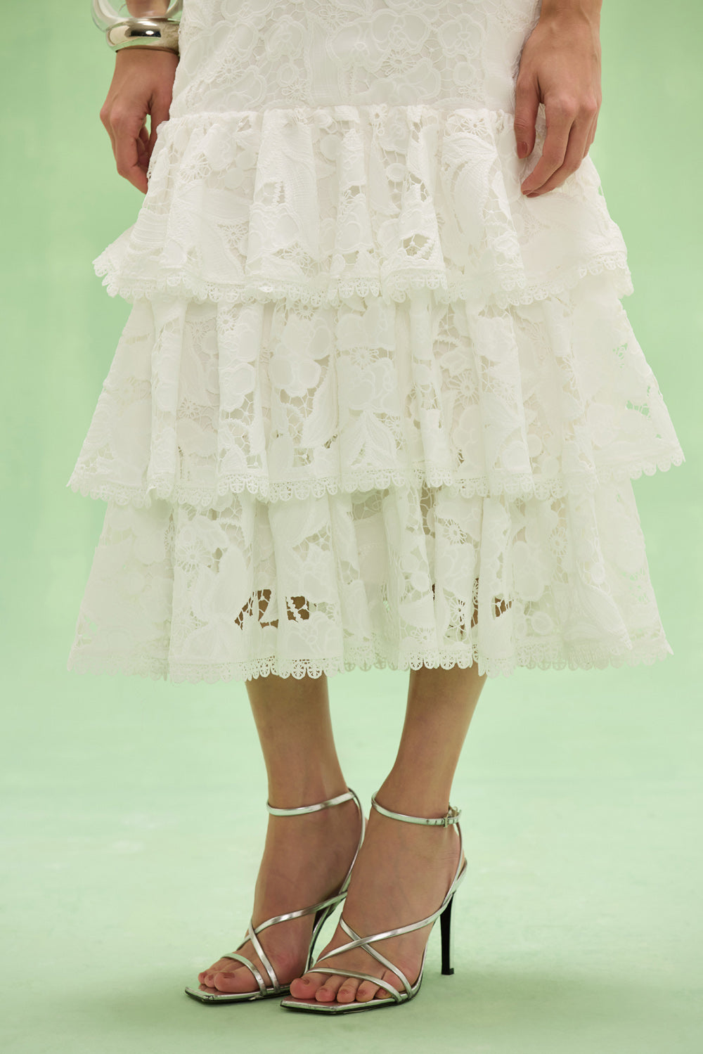MYSIE LACE MIDI DRESS