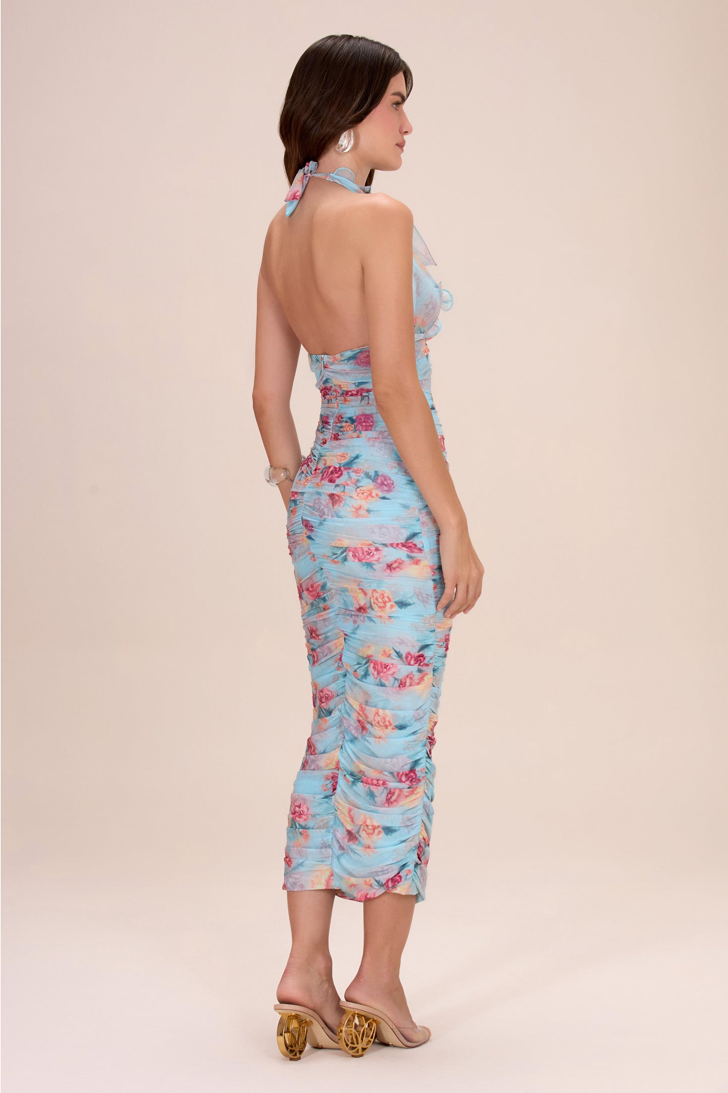 FLORA MIST MIDI DRESS