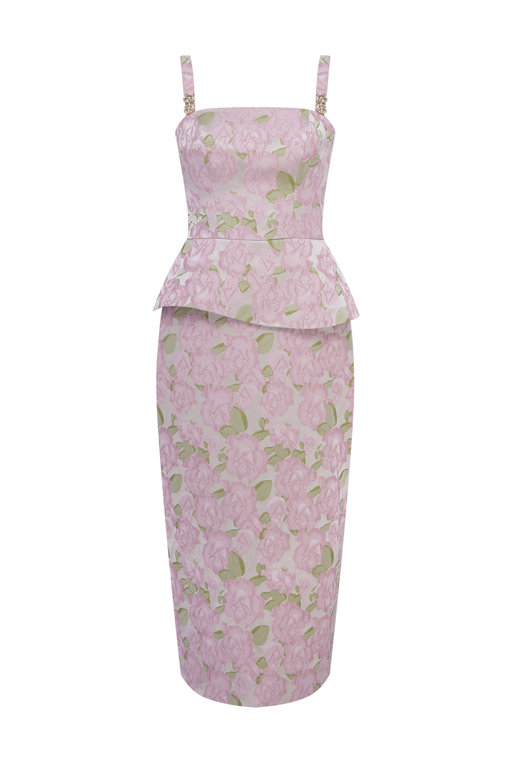 GARDEN JACQUARD MIDI DRESS