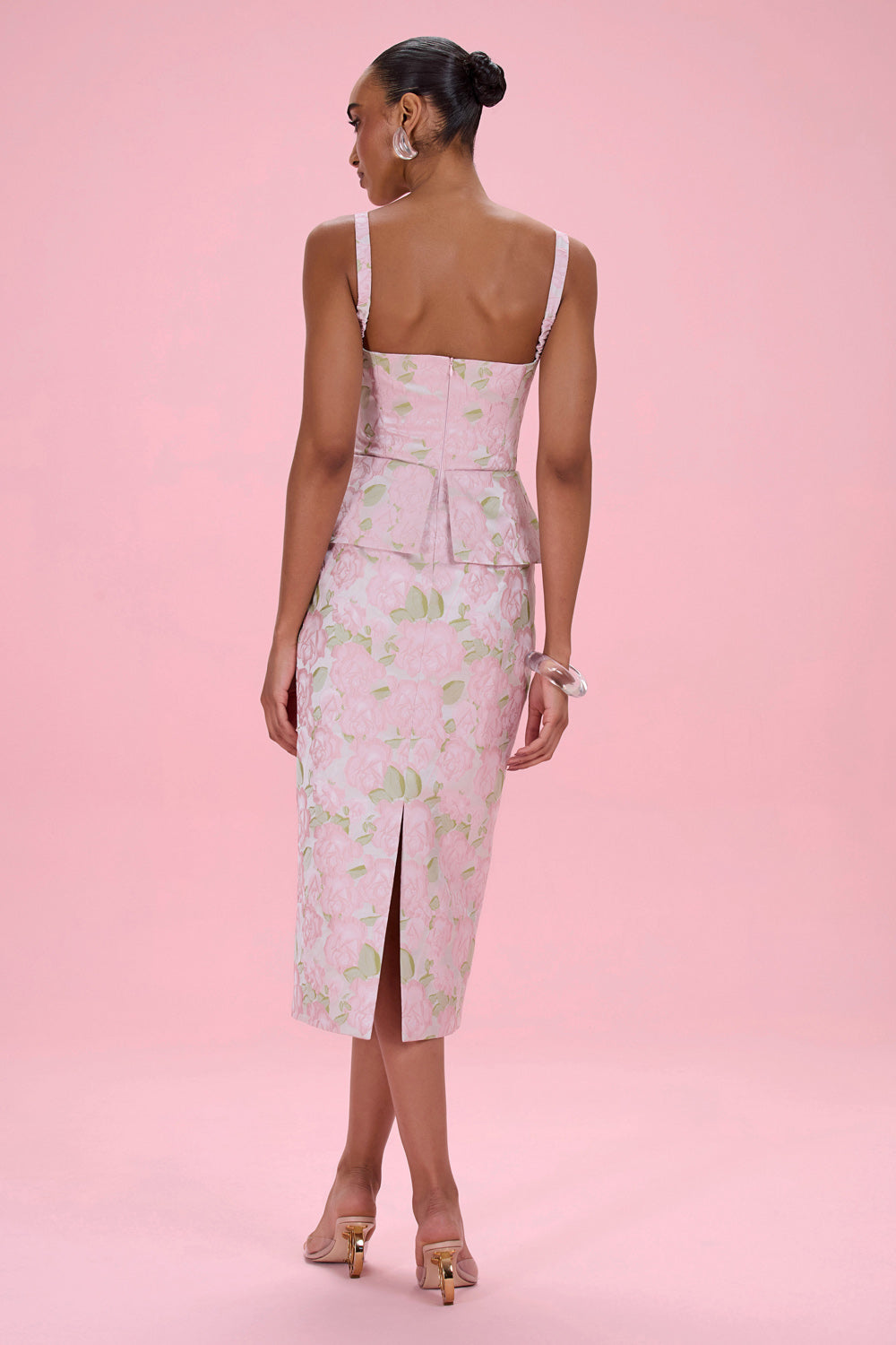 GARDEN JACQUARD MIDI DRESS