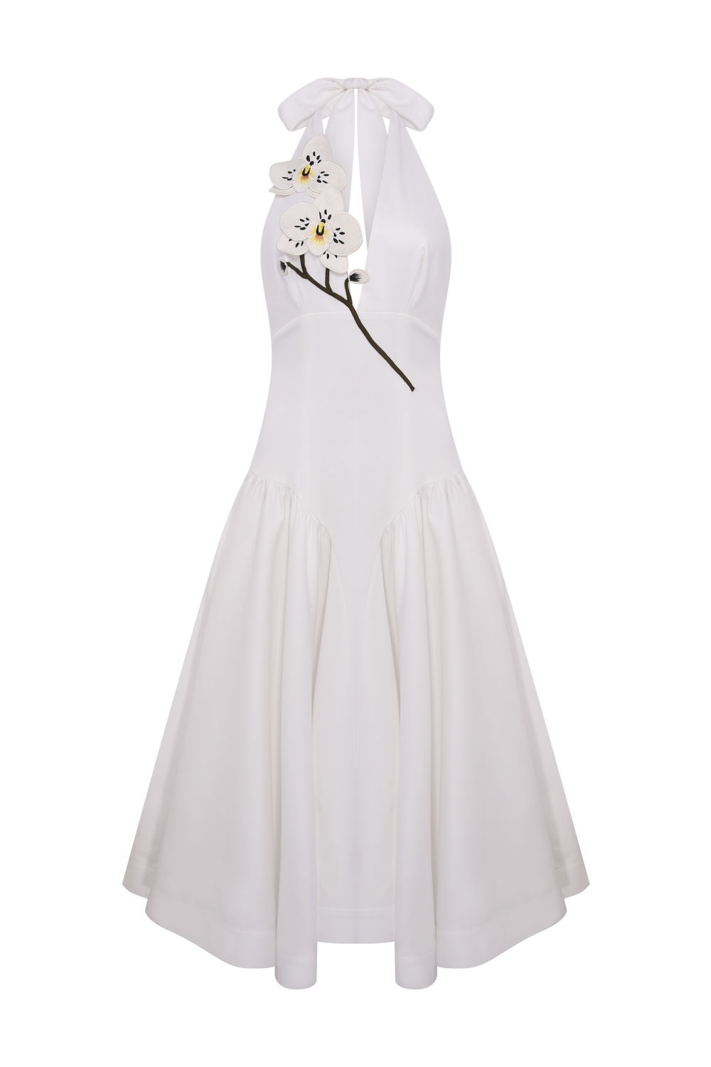 BLOSSOM POPLIN ORCHID MIDI DRESS