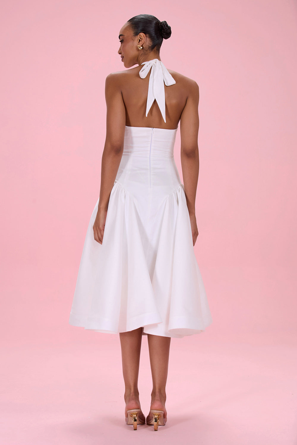 BLOSSOM POPLIN ORCHID MIDI DRESS