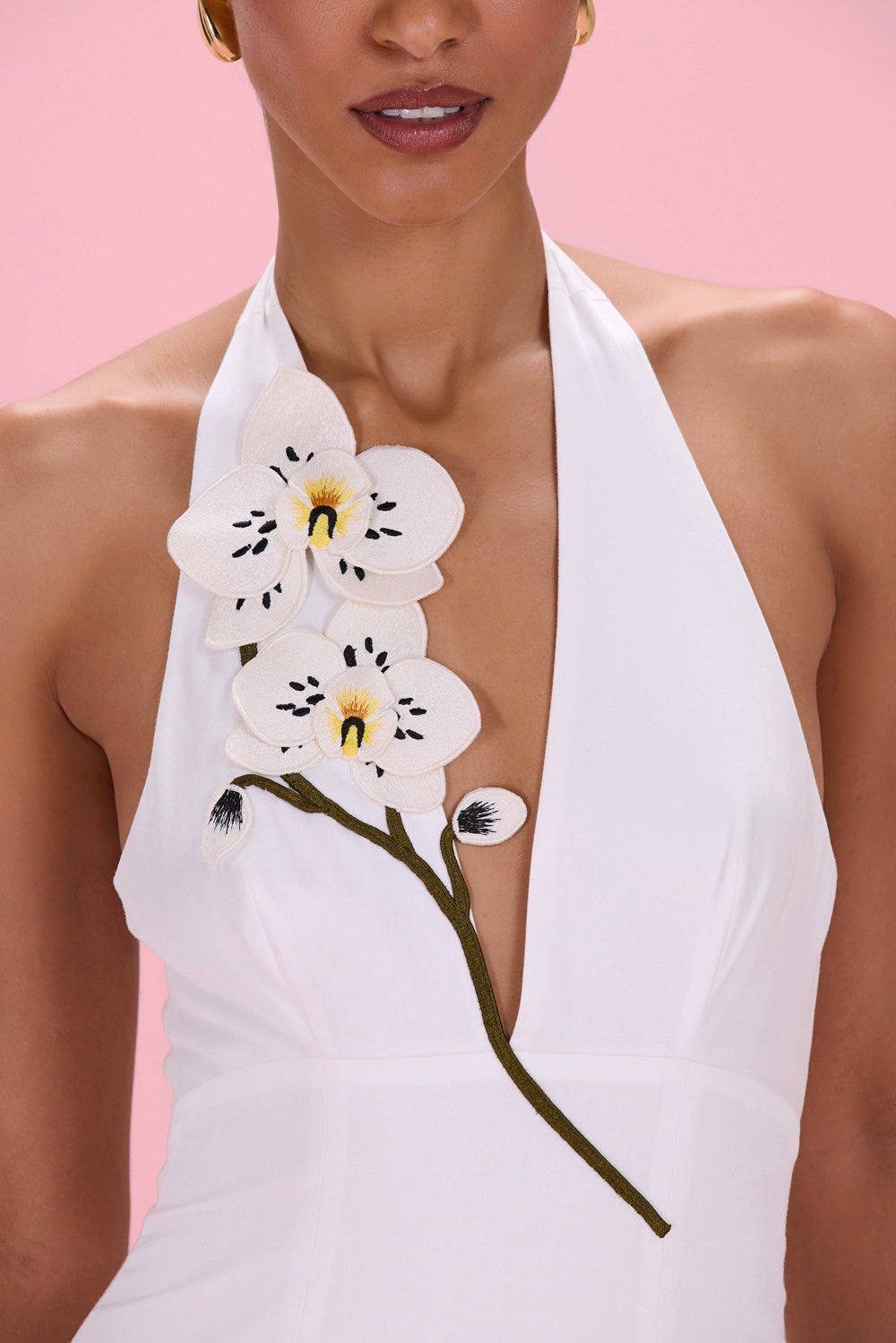 BLOSSOM POPLIN ORCHID MIDI DRESS