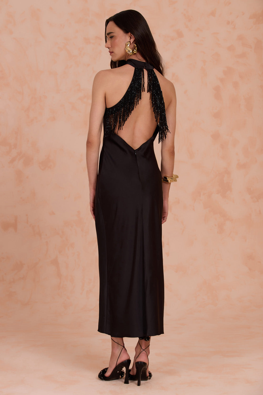LIZA SATIN MIDI DRESS