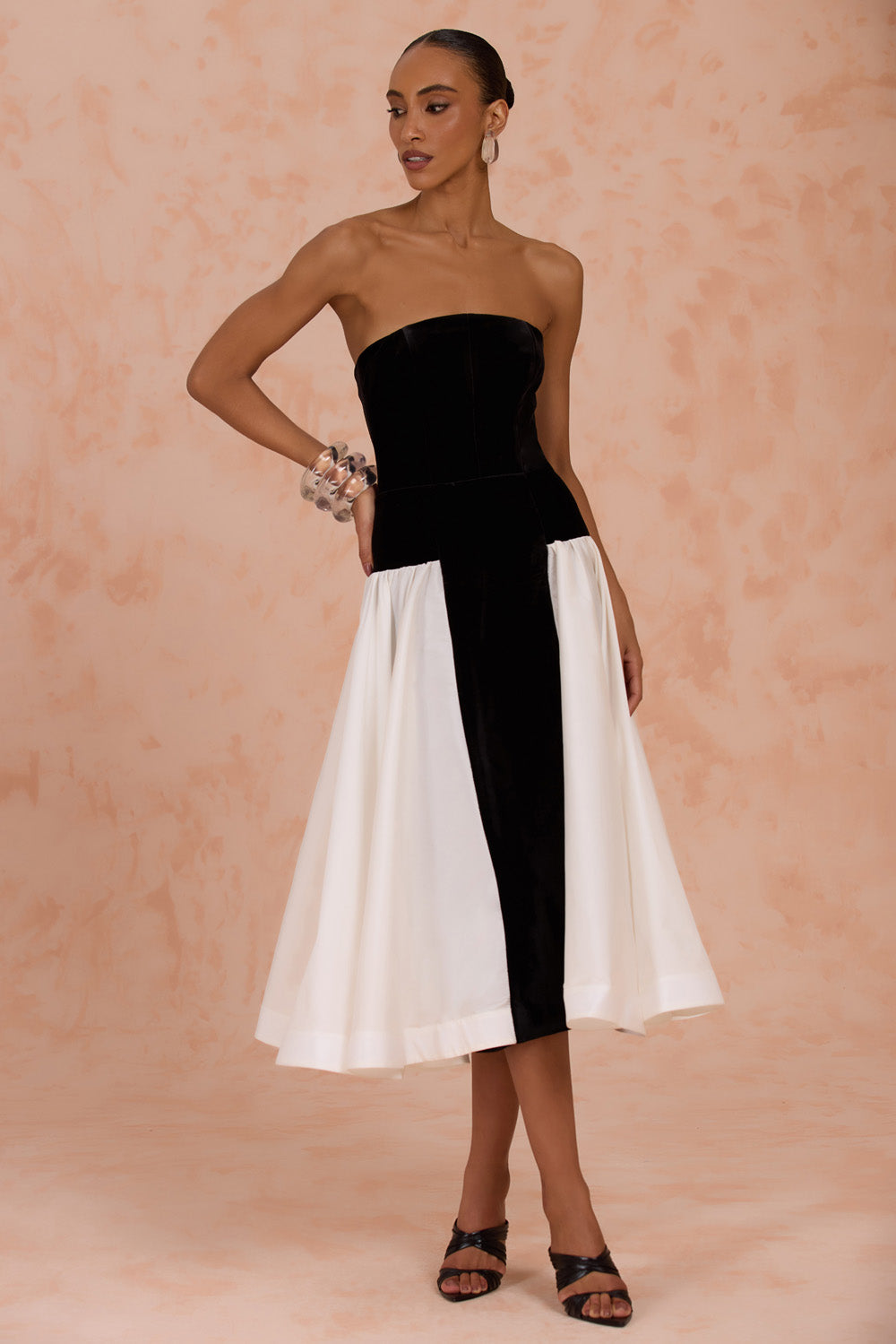 DORA TAFFETA MIDI DRESS