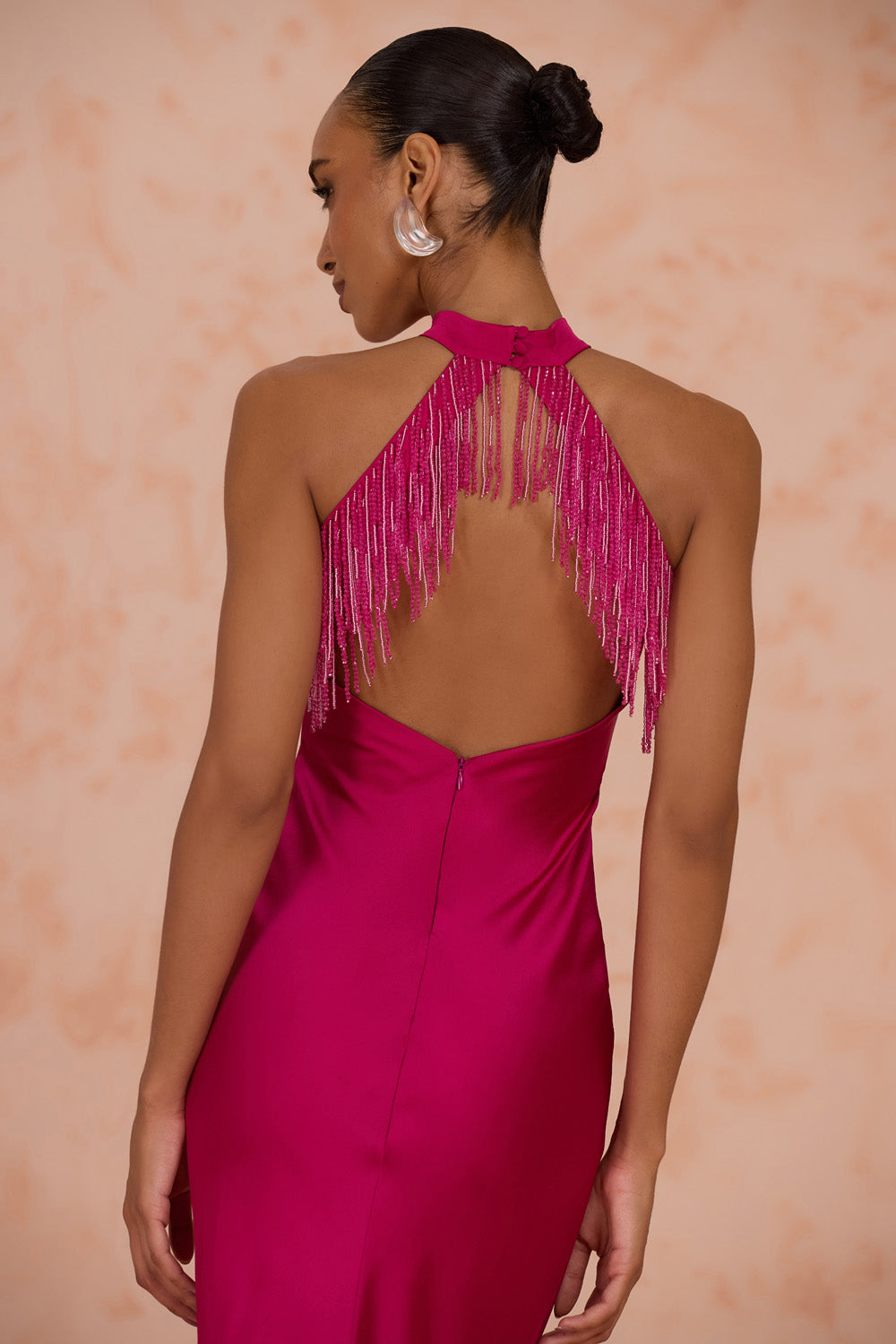 LIZA SATIN MIDI DRESS