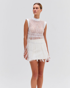 HAND-BEADED LACE TOP (EXCLUSIVE)