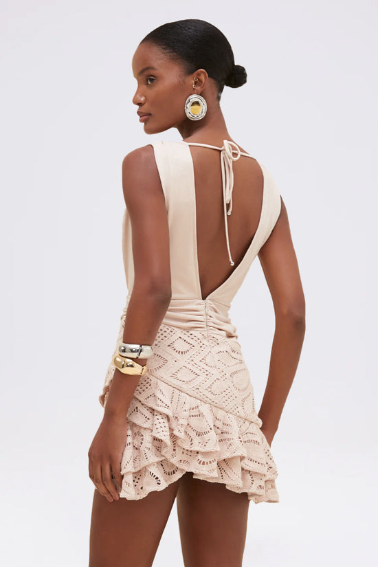 3d Crochet Lace Floral Mini Dress main image 1
