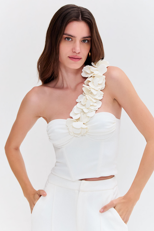 MERIAN KNIT ONE SHOULDER TOP